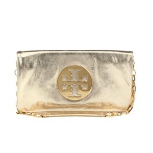 Authentic Tory Burch reva gold shoulder bag